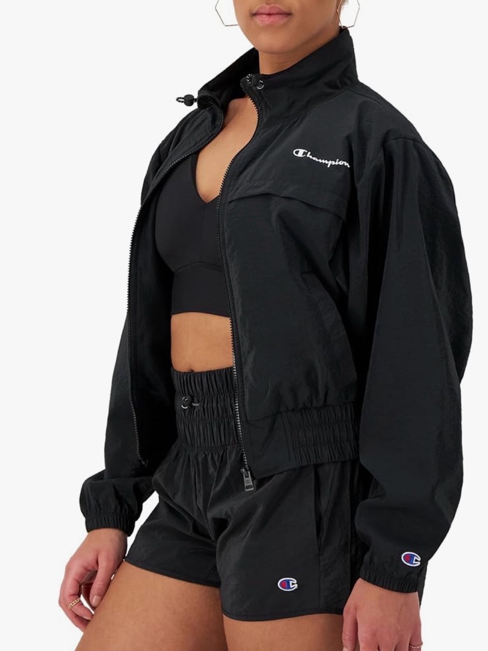 Champion Women's Full Zip Jacket, Moisture Wicking, Water Repellant Jacket Large